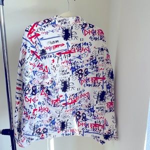 Graffiti White Jean Jacket